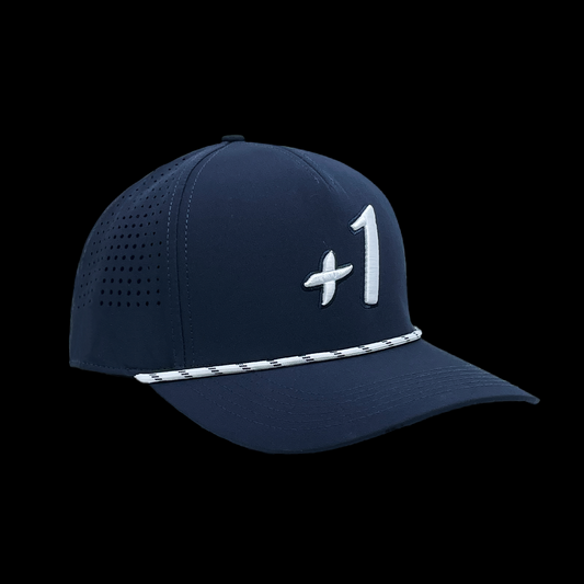 +1 Navy 3D Embroidered Golf Hat