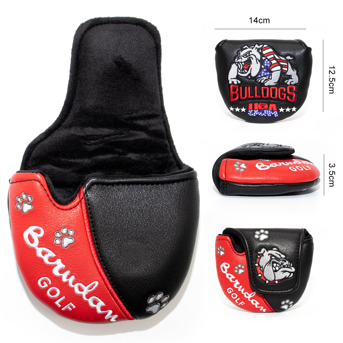 Bulldogs Golf Putter Mallet Headcover