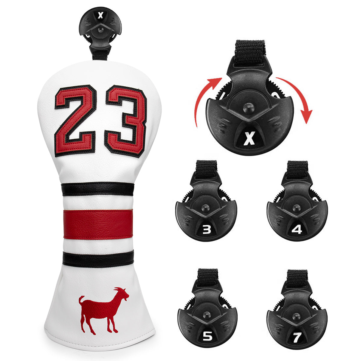 White Golf Sports Style Driver/Fairway/Hybrid Headcover