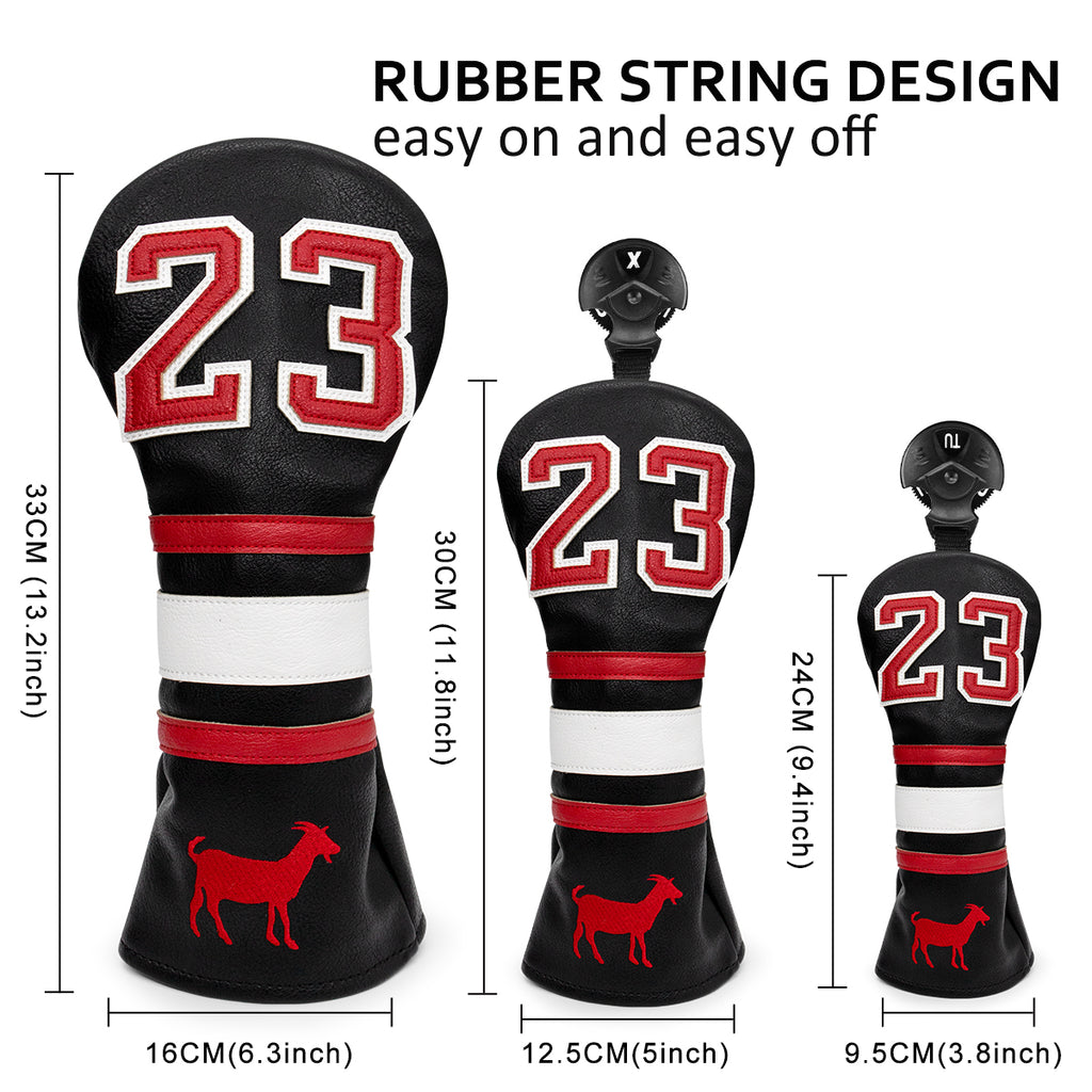 Black Golf Sports Style Driver/Fairway/Hybrid Headcover