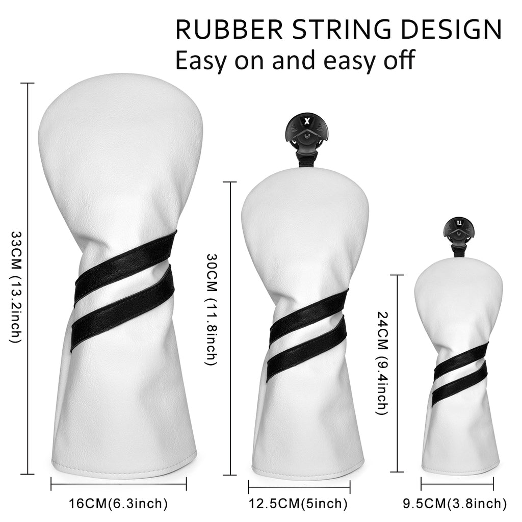 White Driver/Fairway/Hybrid Headcover