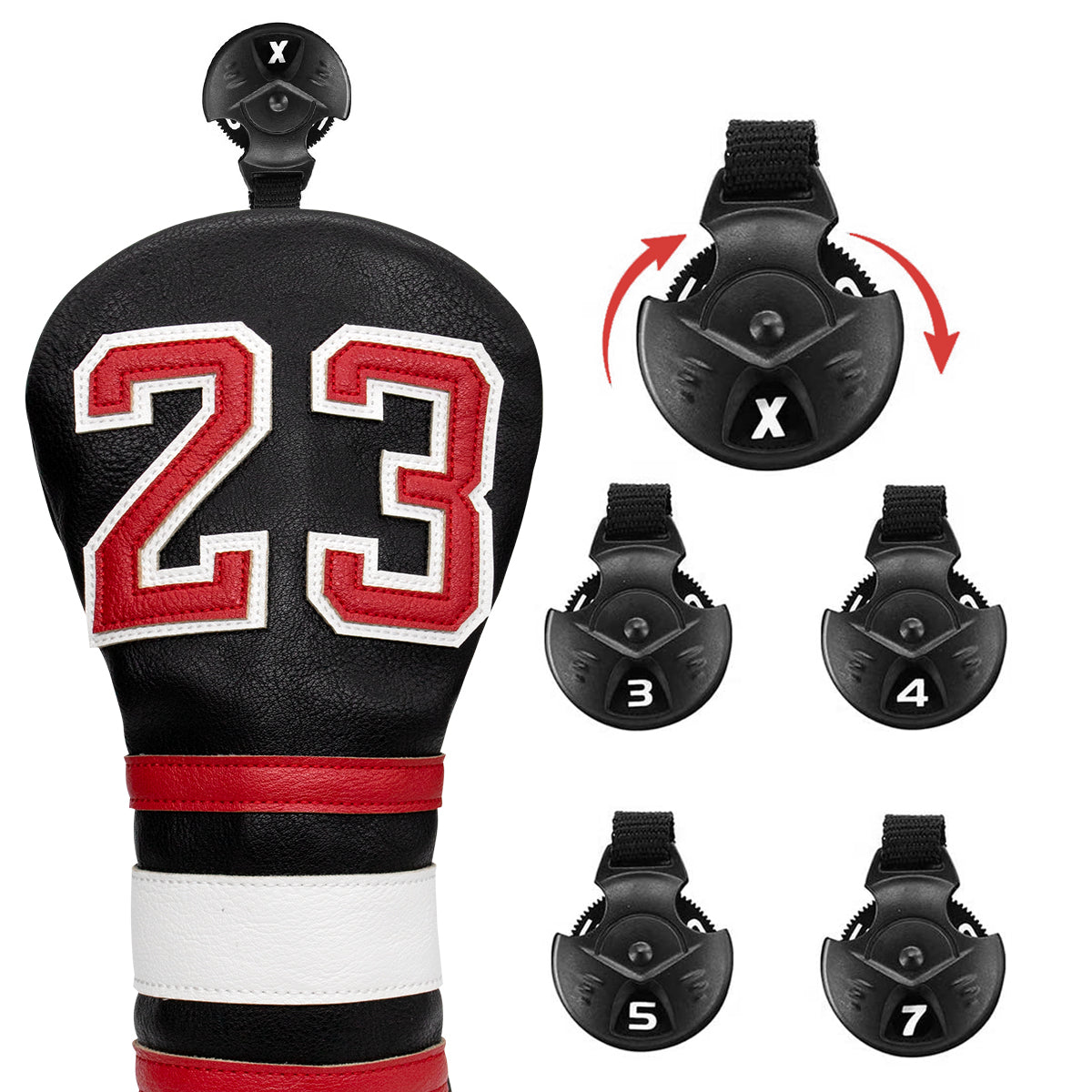 Black Golf Sports Style Driver/Fairway/Hybrid Headcover