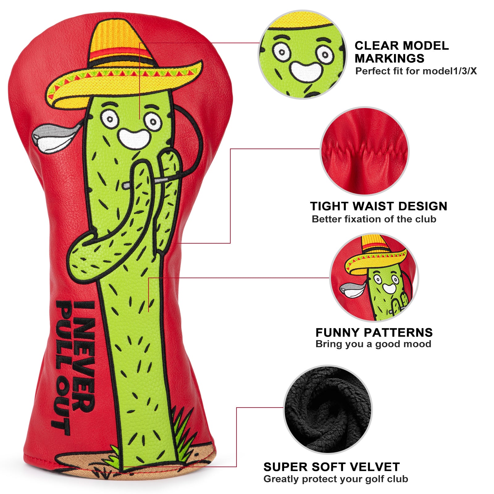 Mexican Cactus Driver/Fairway/Hybrid Headcover