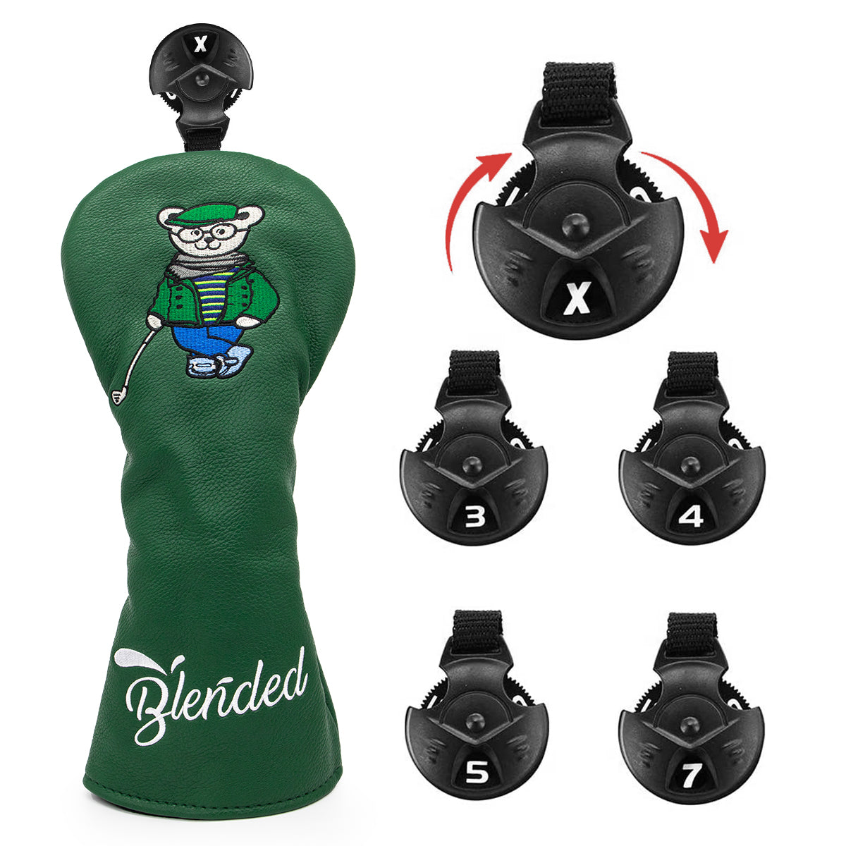 Green Bear Driver/Fairway/Hybrid Headcover