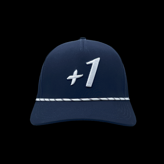 +1 Navy 3D Embroidered Golf Hat