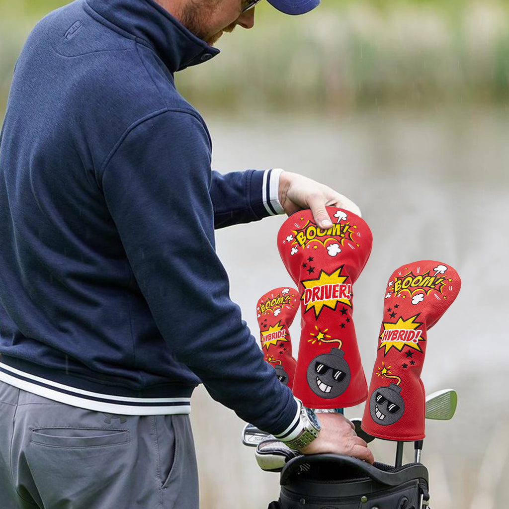 Red Boom Driver/Fairway/Hybrid Headcover