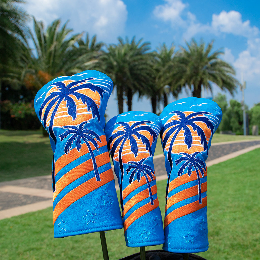 Blue Coconut Tree Driver/Fairway/Hybrid Headcover