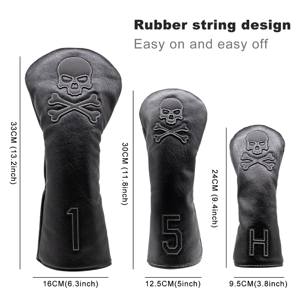 Black Skull Driver/Fairway/Hybrid Headcover