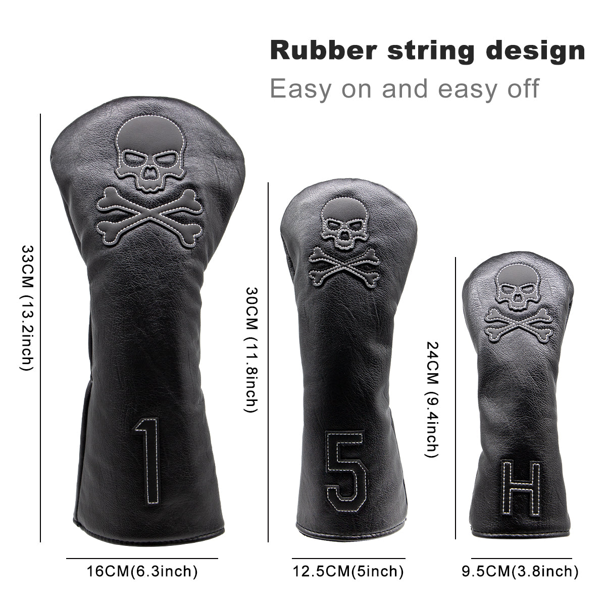 Black Skull Driver/Fairway/Hybrid Headcover