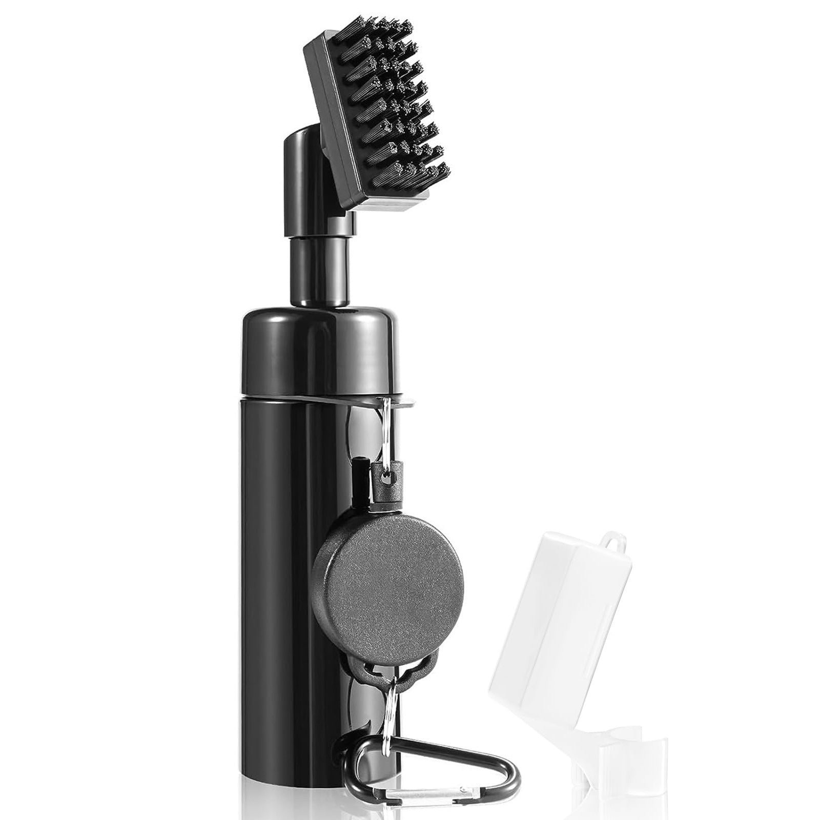 Pro Golf Club Cleaner - 4oz Water Bottle with Groove Cleaner and Retainer Clip, Durable Nylon Bristles for Easy Cleaning, Ergonomic Button Design