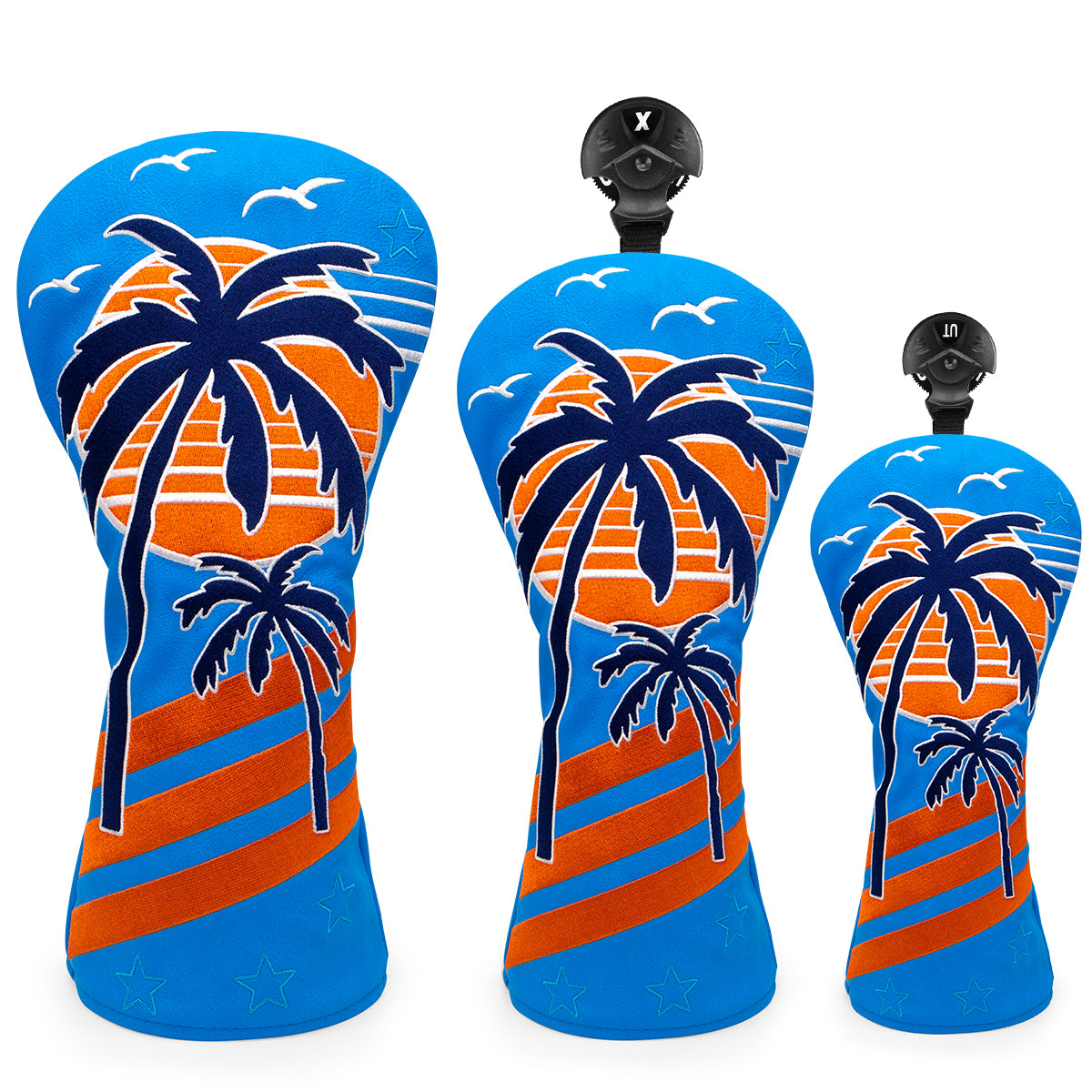 Blue Coconut Tree Driver/Fairway/Hybrid Headcover