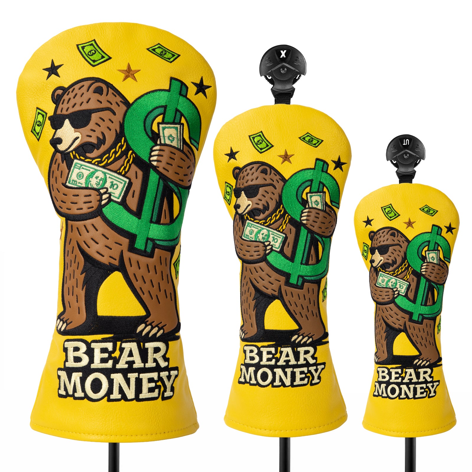 Embroidery Dollar Bears Driver/Fairway/Hybrid Headcover