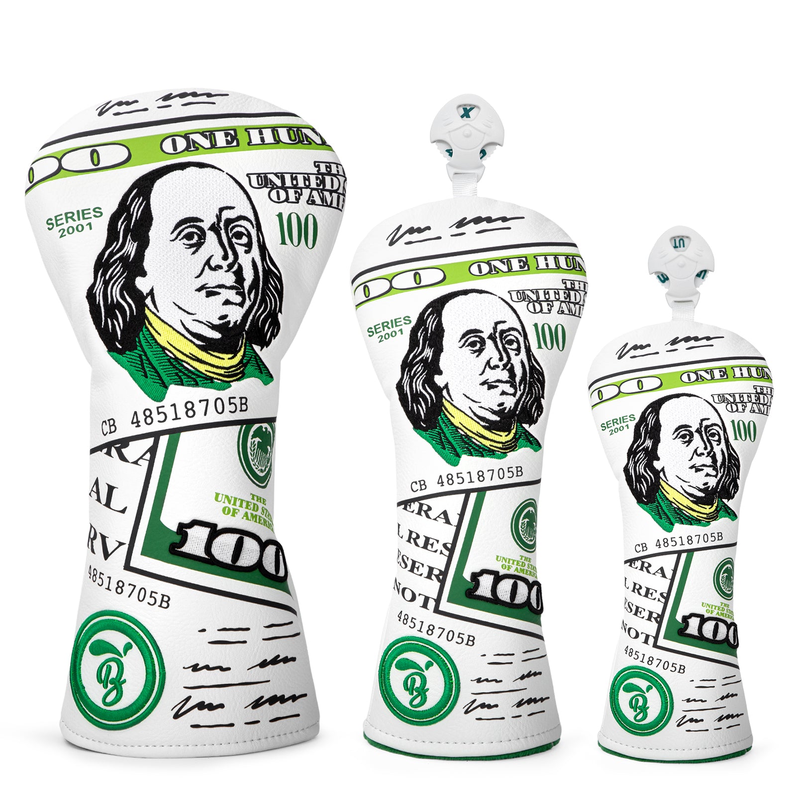 Golf Club Covers 3D Embroidery Dollars Driver Headcover