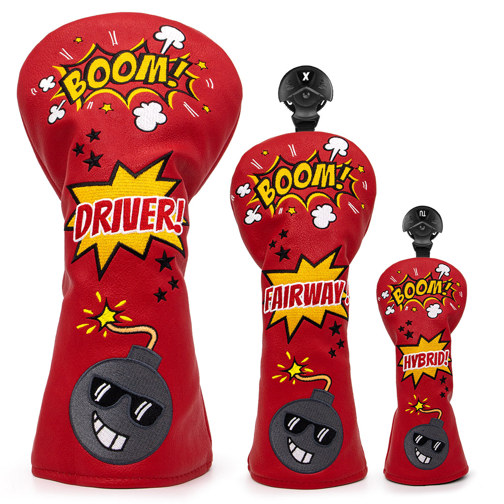 Red Boom Driver/Fairway/Hybrid Headcover