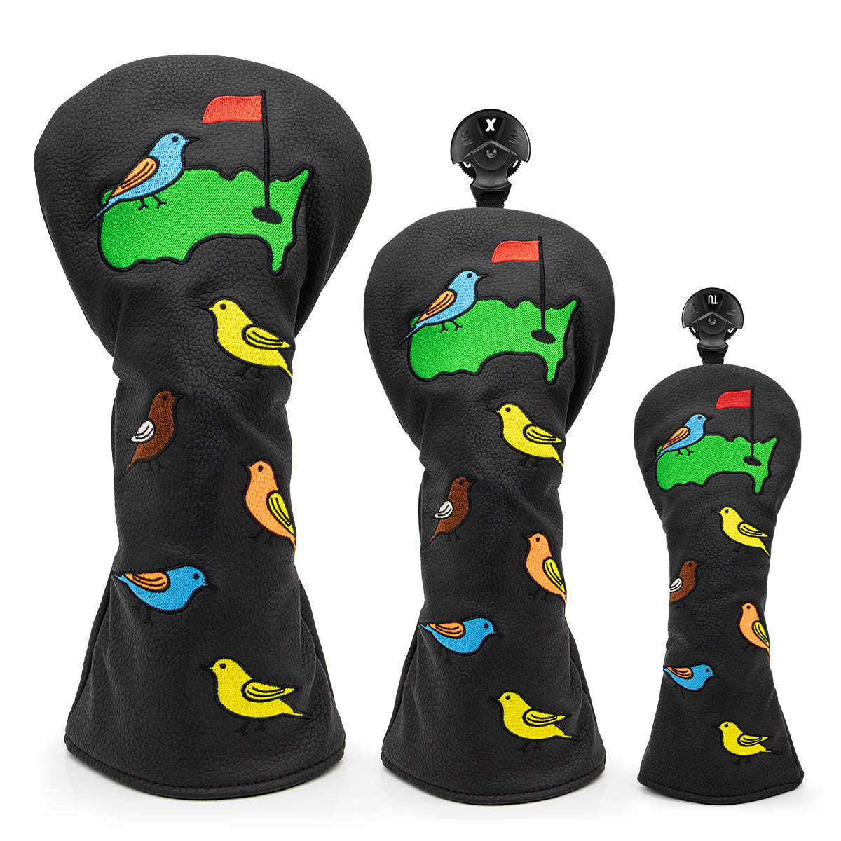 Black Colorful Birdie Driver/Fairway/Hybrid Headcover