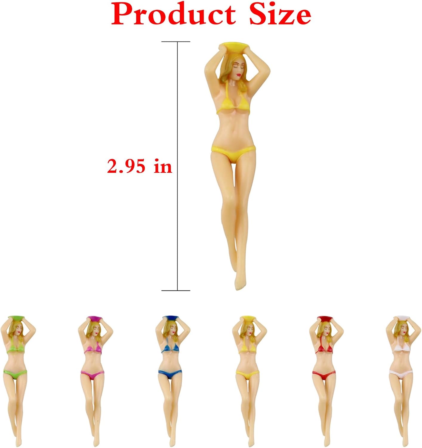 Perky Bikini 3" Novelty Golf Tees – 6-Pack Colorful Durable Plastic Golf Accessories