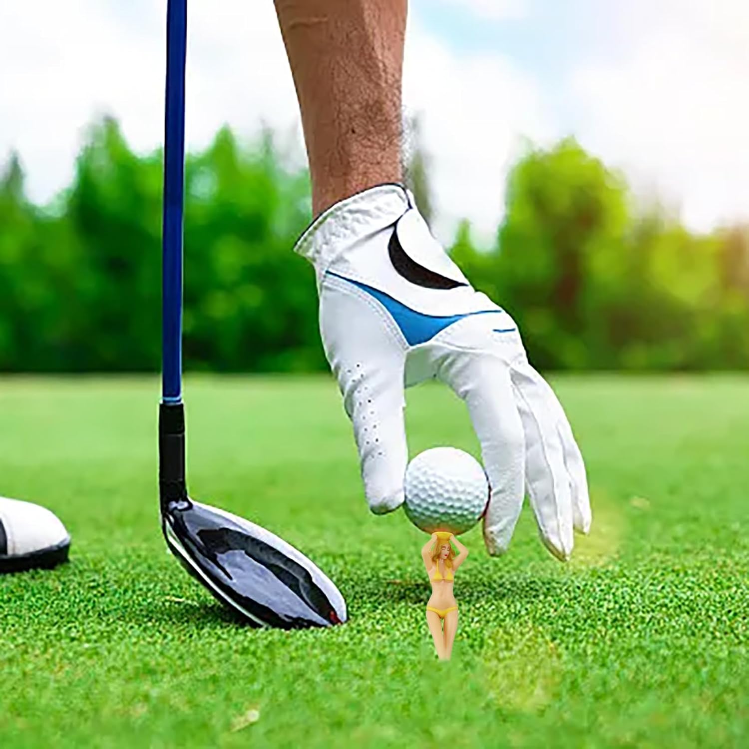 Perky Bikini 3" Novelty Golf Tees – 6-Pack Colorful Durable Plastic Golf Accessories