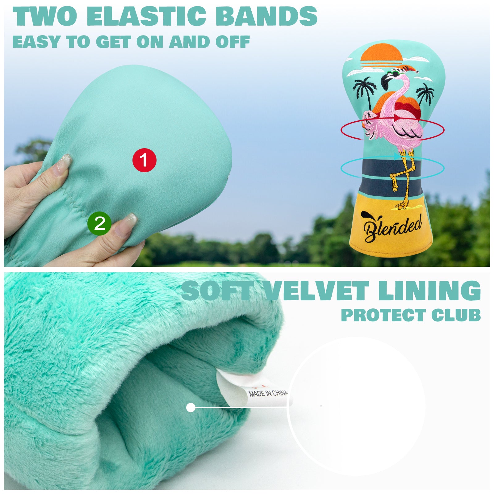 Flamingo Driver/Fairway/Hybrid Headcover