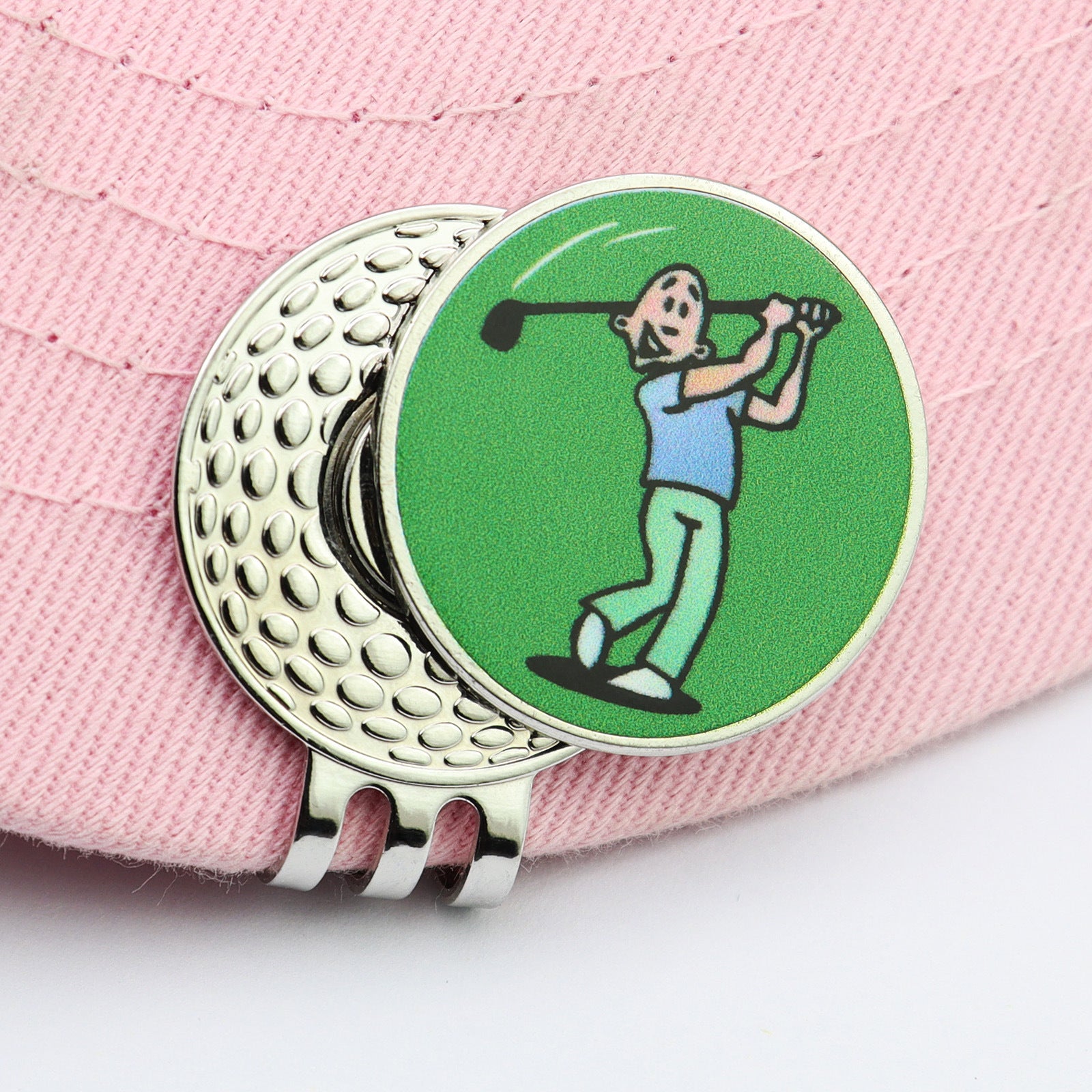 Sliver Golf Funny Ball Marker Hat Clip
