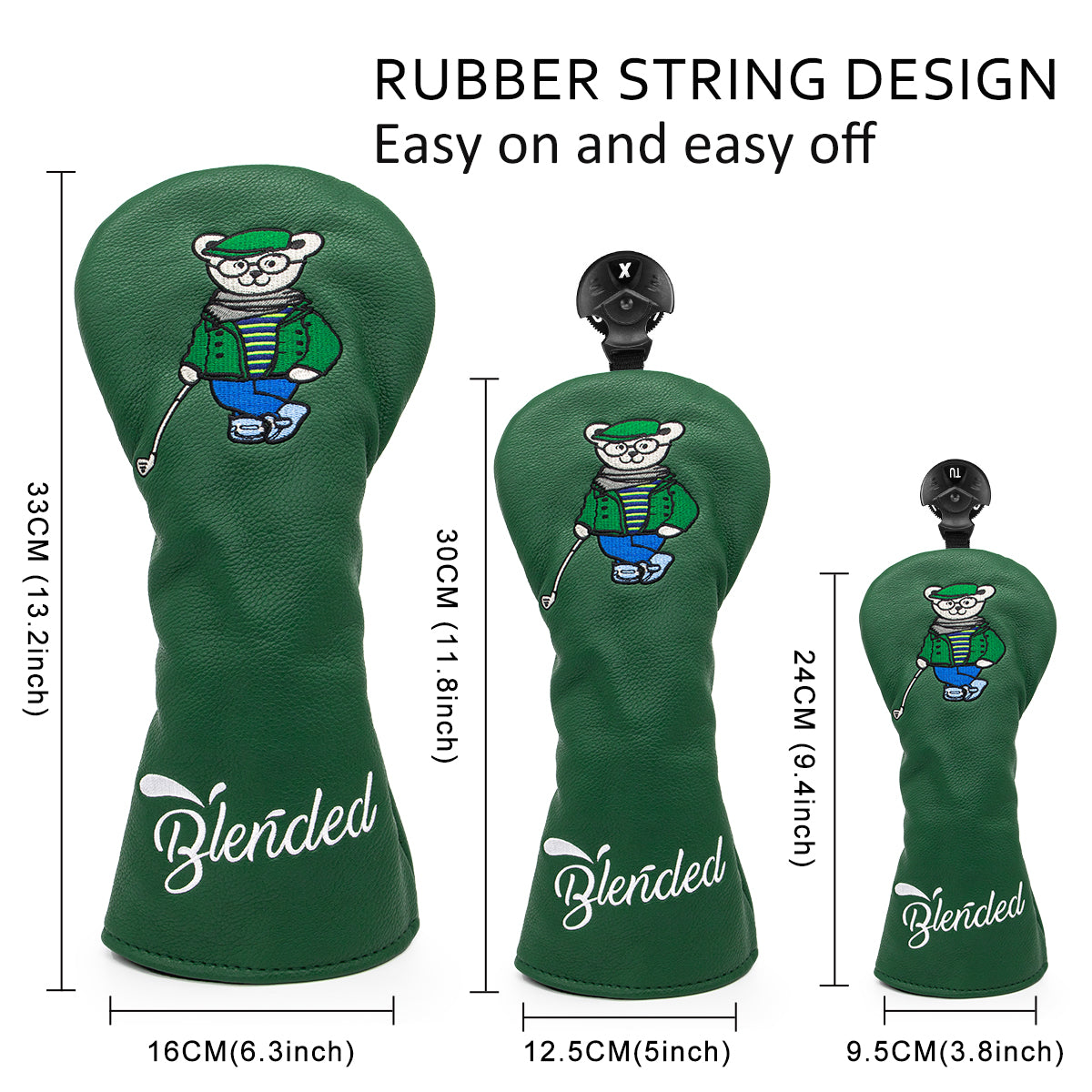 Green Bear Driver/Fairway/Hybrid Headcover